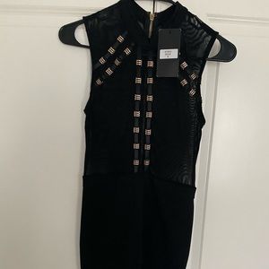 Little Black Mesh Dress